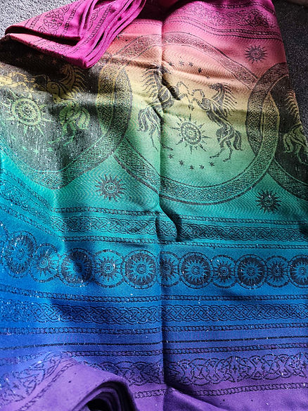 Flat shot of the 'right side' of Oscha's Rohan Rainbow Obsidian
